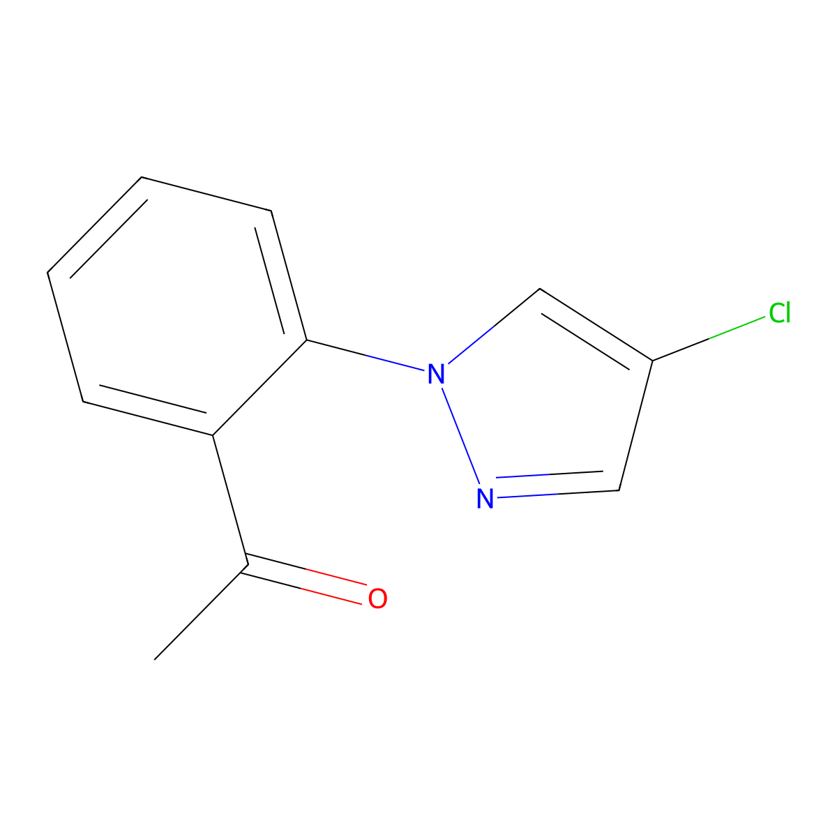1-[2-(4-Chloro-1H-pyrazol-1-YL)phenyl]ethan-1-one molecular structure, CAS 1183390-46-6
