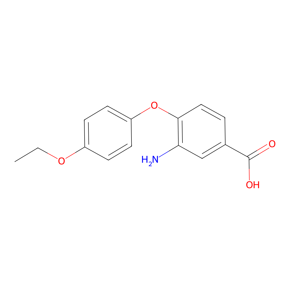 3-Amino-4-(4-ethoxyphenoxy)benzoic acid molecular structure, CAS 1183393-07-8