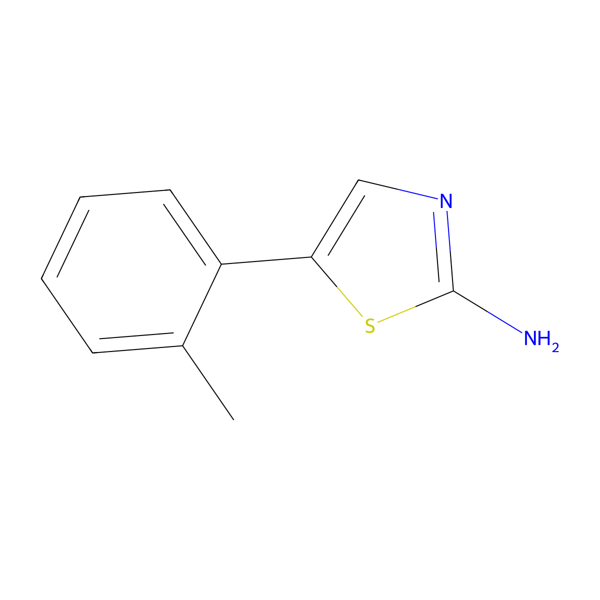 5-(2-Methylphenyl)-1,3-thiazol-2-amine molecular structure, CAS 1183394-92-4