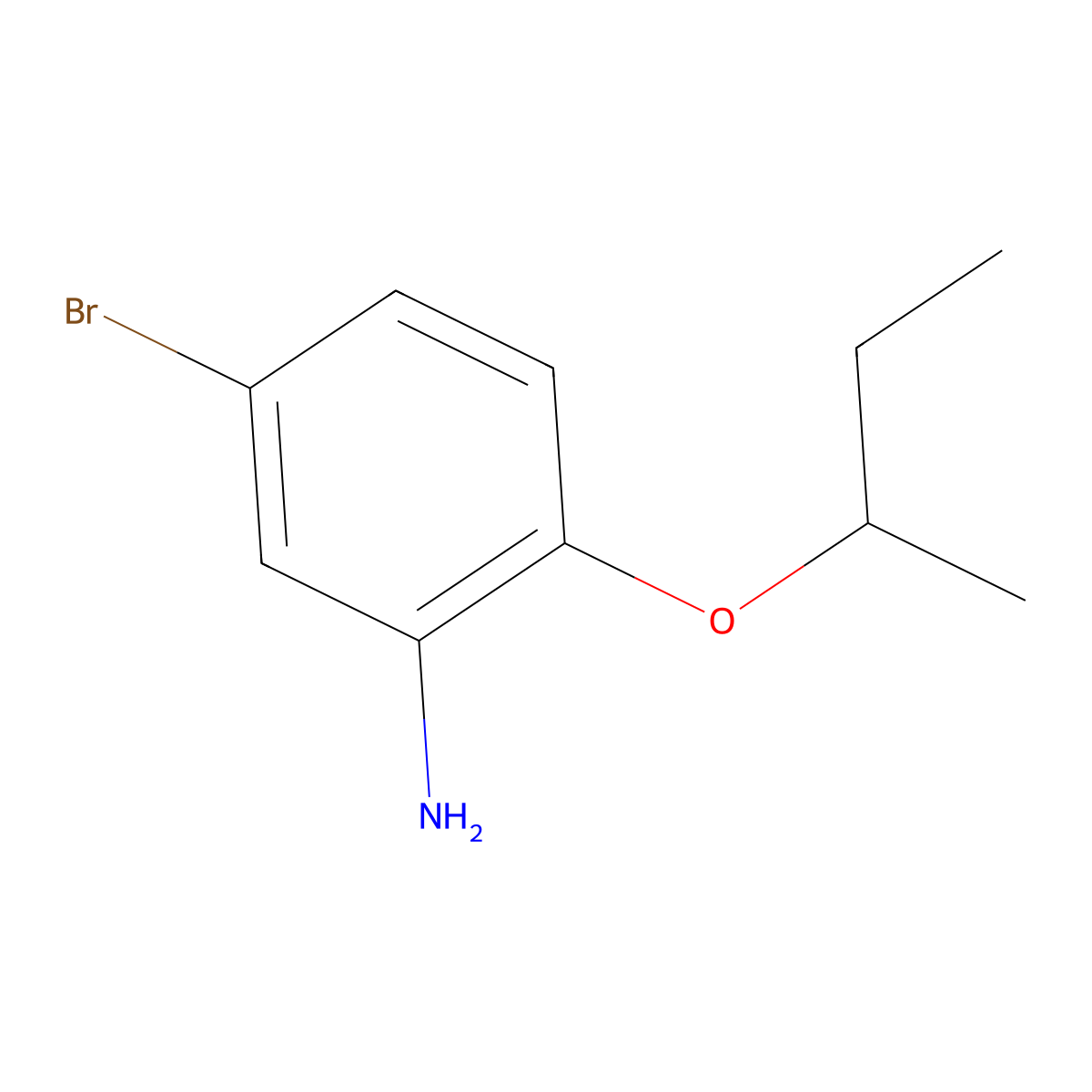 5-Bromo-2-(butan-2-yloxy)aniline molecular structure, CAS 1183395-18-7