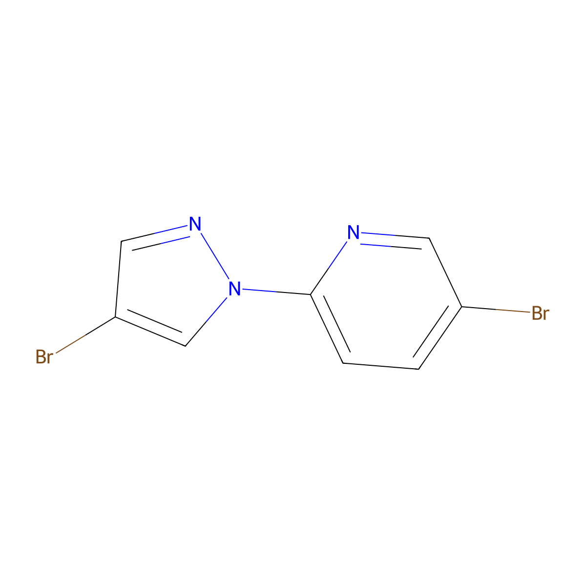 1-(5-Bromo-2-pyridyl)-4-bromopyrazole molecular structure, CAS 1183395-86-9
