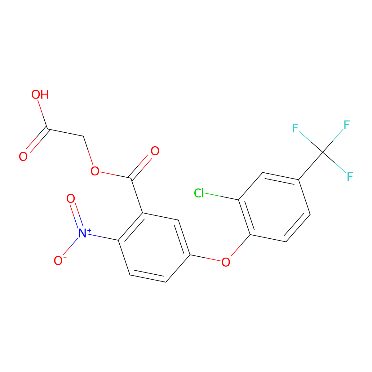Fluoroglycofen molecular structure, CAS 118340-11-7
