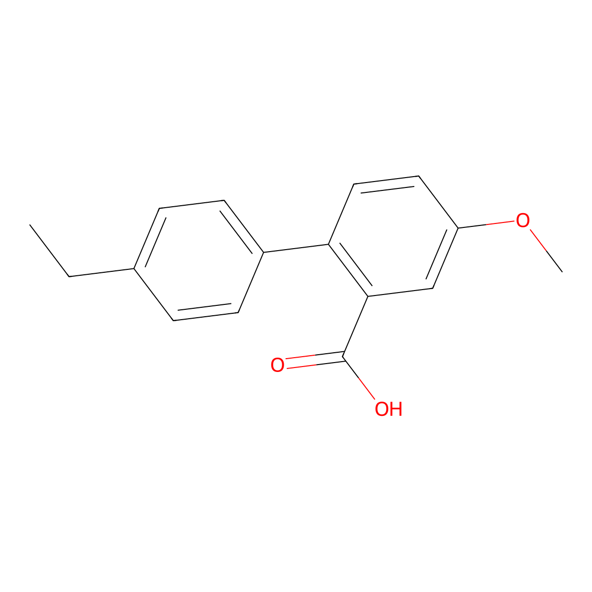 2-(4-Ethylphenyl)-5-methoxybenzoic acid molecular structure, CAS 1183400-94-3
