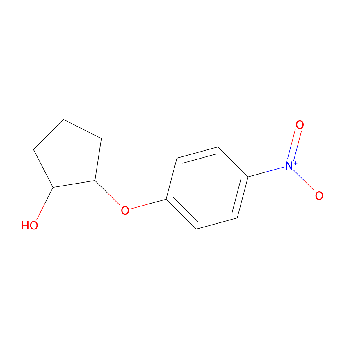 2-(4-Nitrophenoxy)cyclopentan-1-ol molecular structure, CAS 1183403-23-7