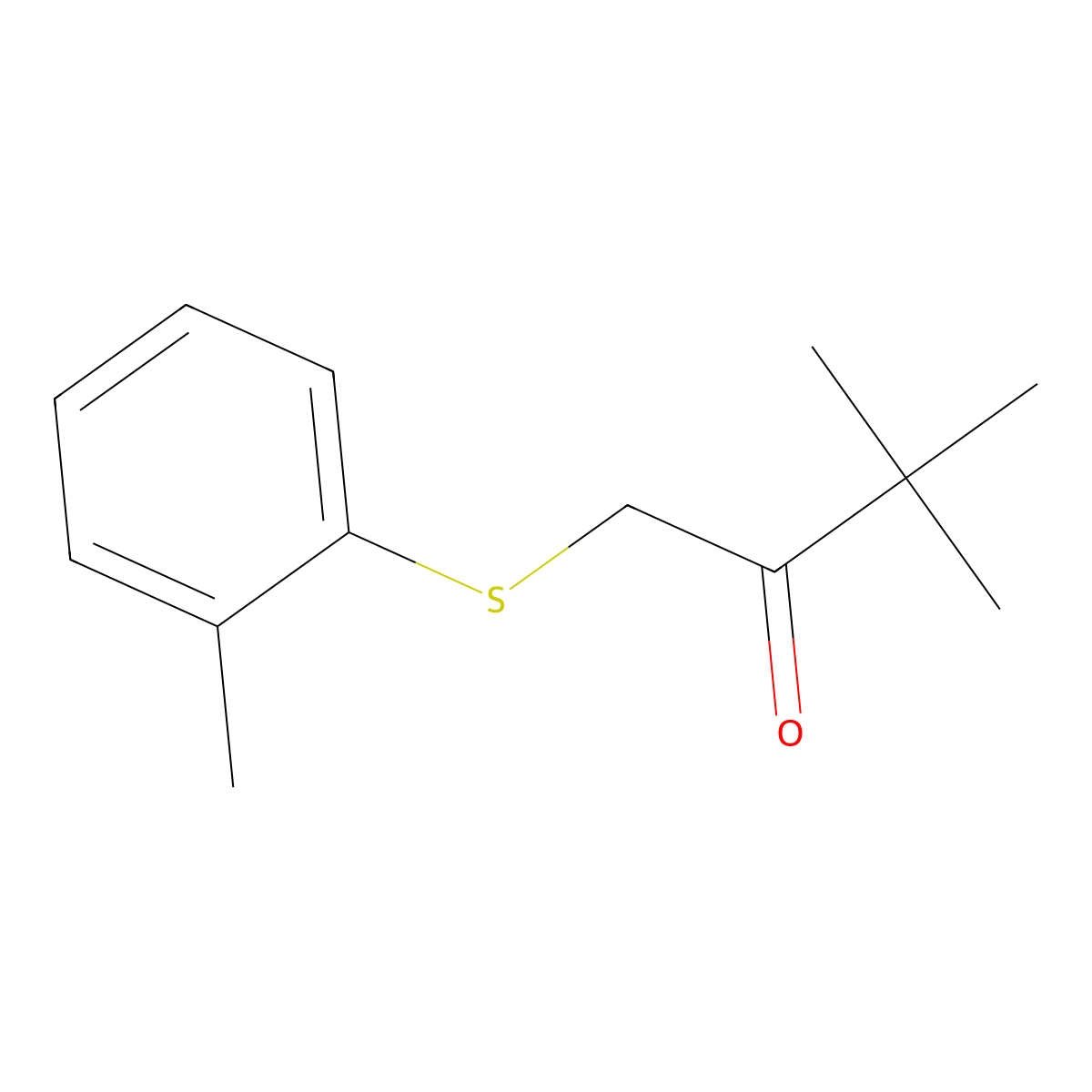 3,3-Dimethyl-1-(o-tolylthio)butan-2-one molecular structure, CAS 1183403-60-2