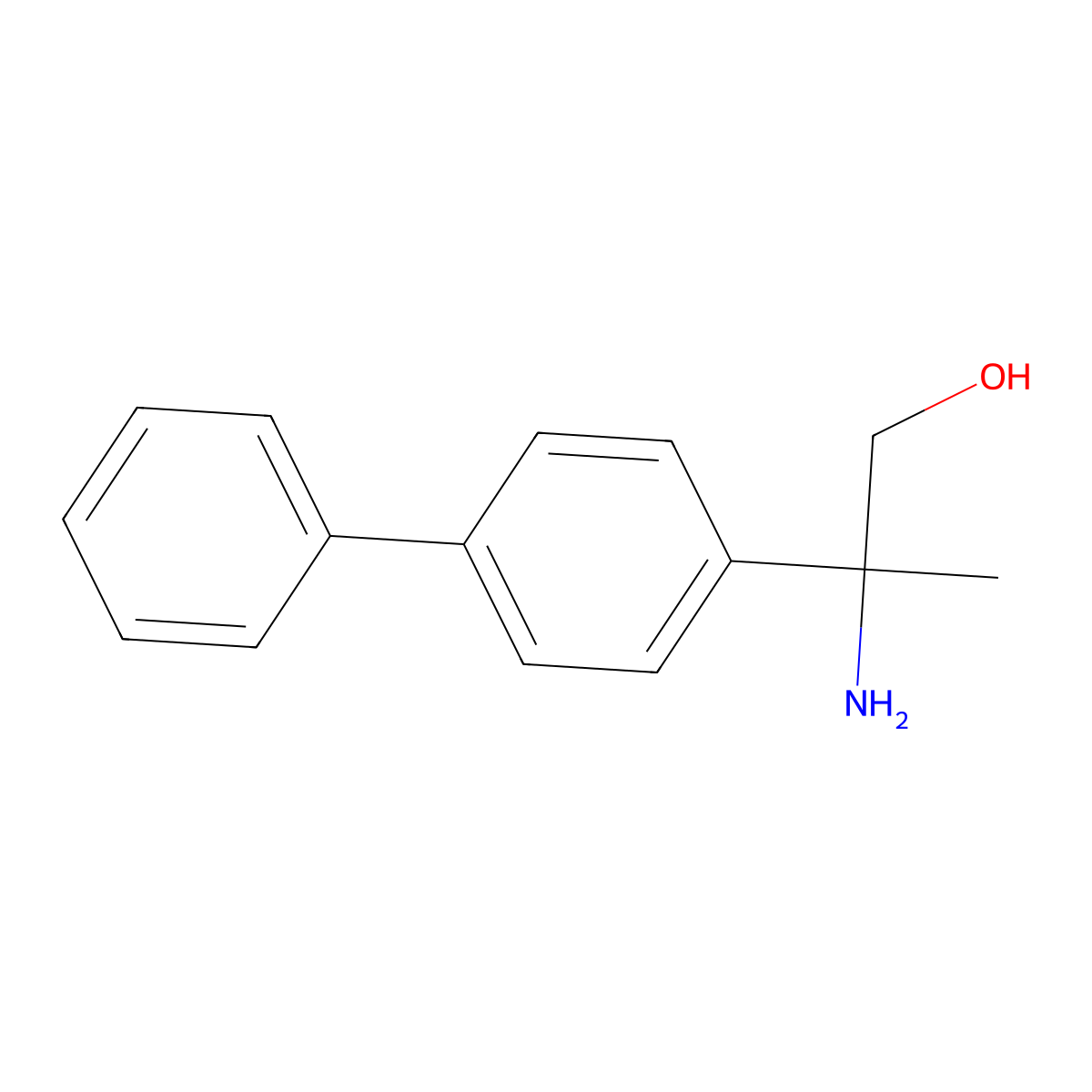 2-Amino-2-(4-phenylphenyl)propan-1-ol molecular structure, CAS 1183406-67-8
