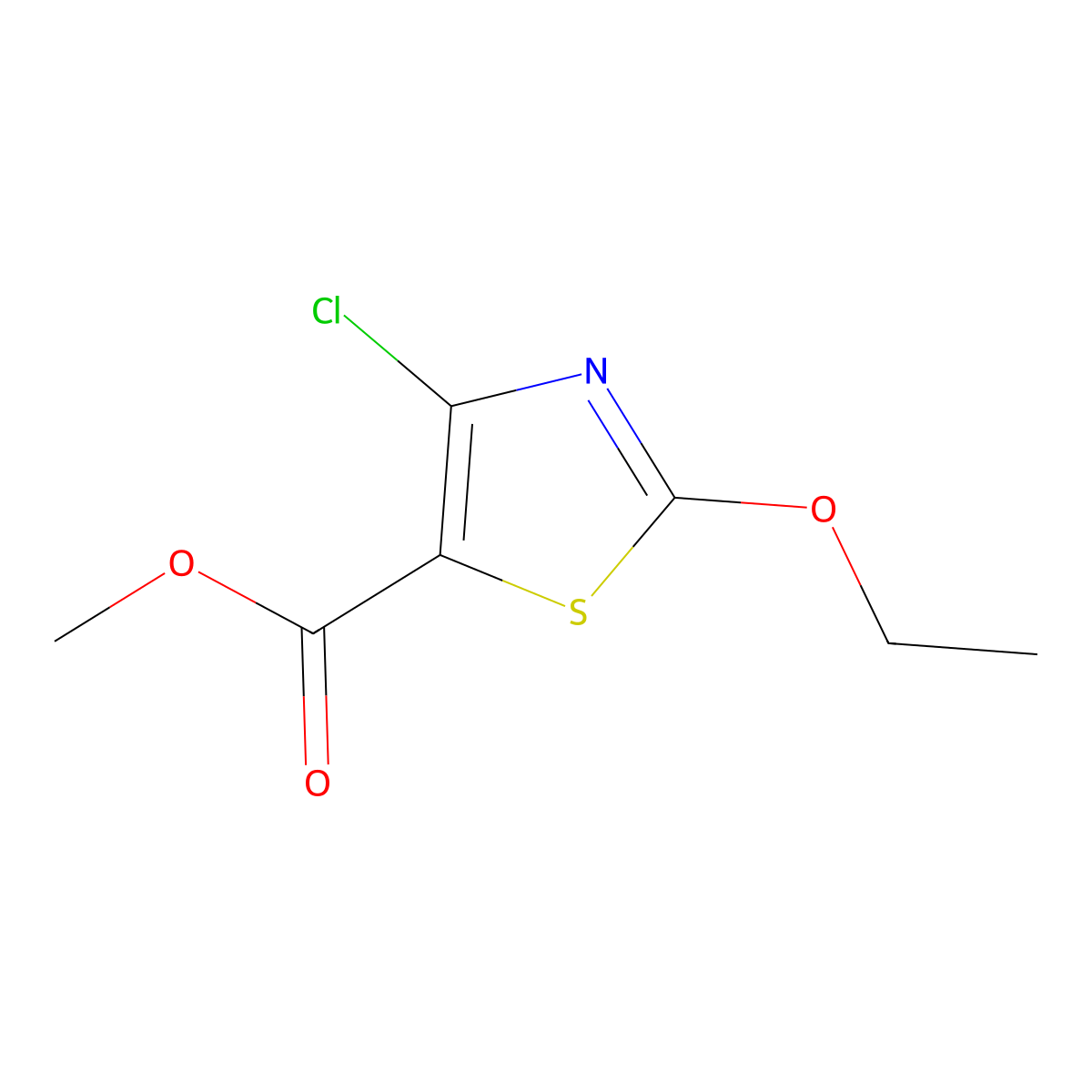 Methyl 4-chloro-2-ethoxy-1,3-thiazole-5-carboxylate molecular structure, CAS 1183408-06-1