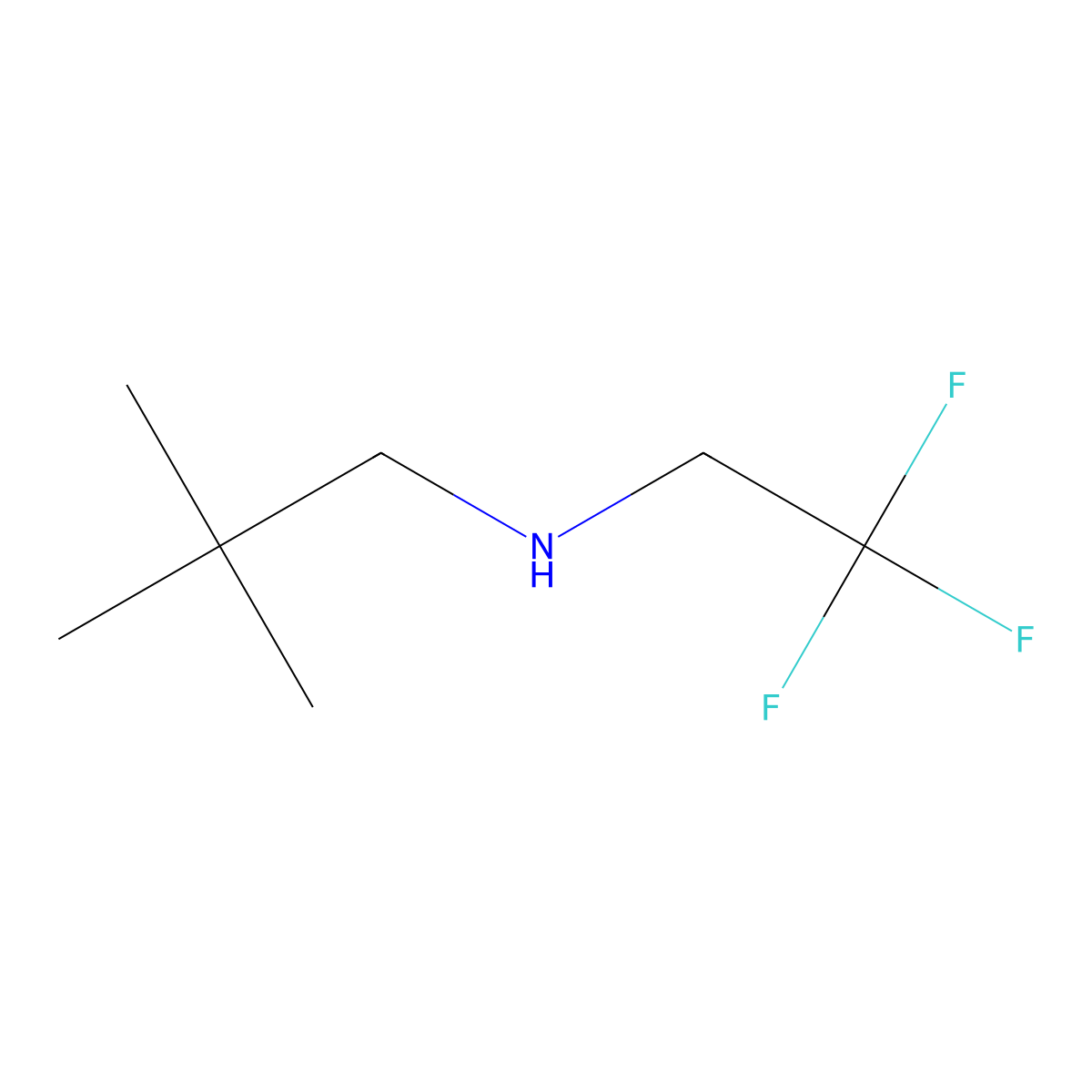 (2,2-Dimethylpropyl)(2,2,2-trifluoroethyl)amine molecular structure, CAS 1183413-67-3
