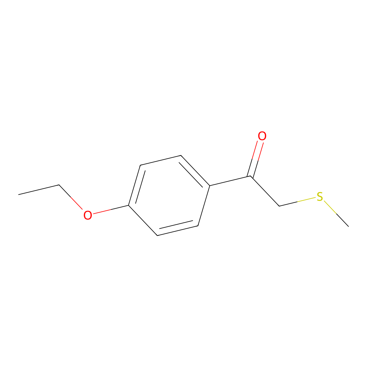 1-(4-Ethoxyphenyl)-2-(methylthio)ethan-1-one molecular structure, CAS 1183414-22-3