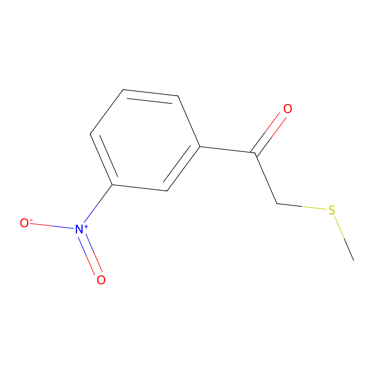 2-(Methylsulfanyl)-1-(3-nitrophenyl)ethan-1-one molecular structure, CAS 1183416-64-9