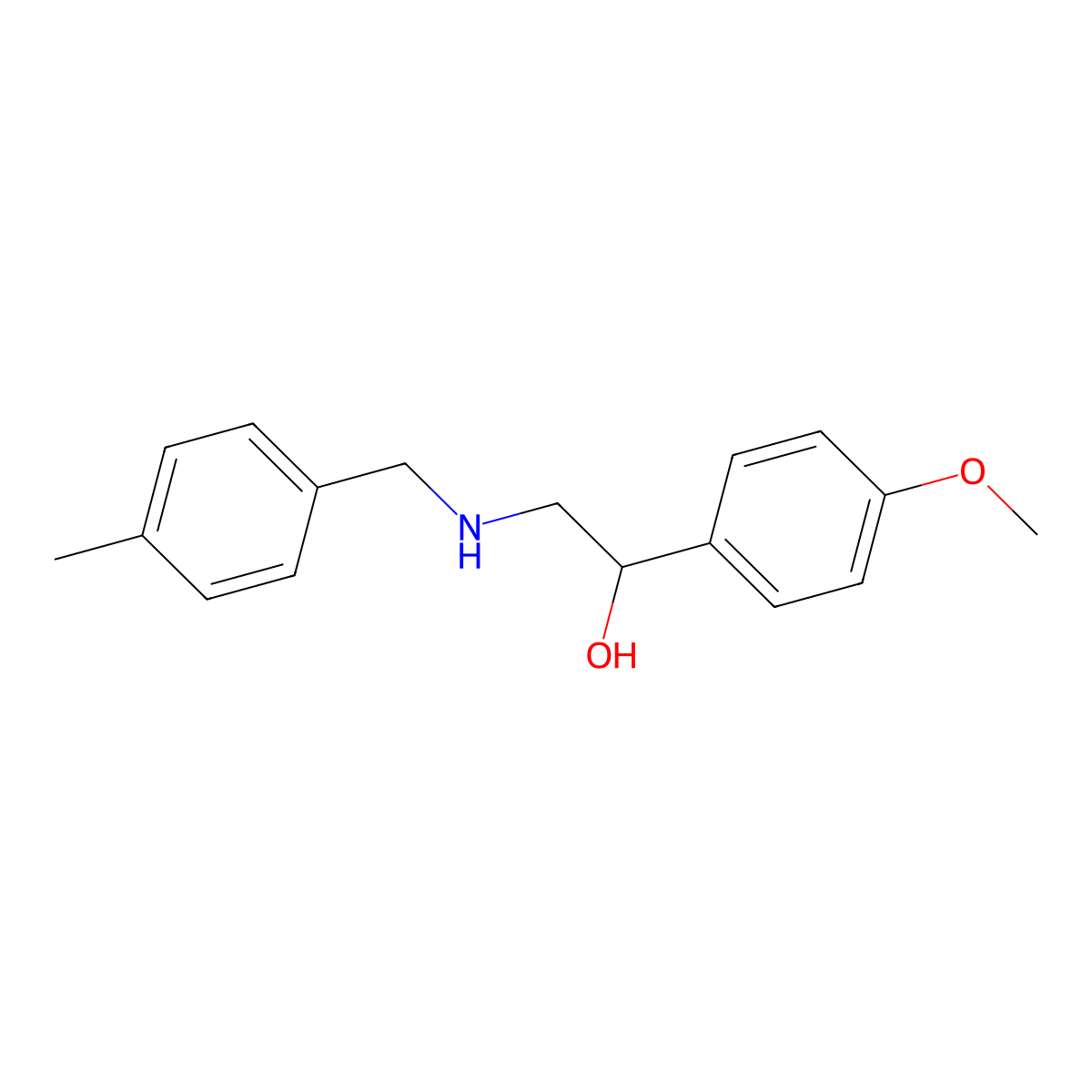 1-(4-Methoxyphenyl)-2-{[(4-methylphenyl)methyl]amino}ethan-1-ol molecular structure, CAS 1183418-38-3