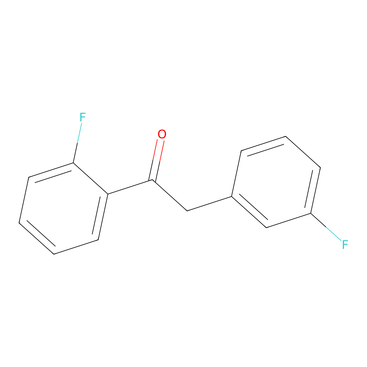 1-(2-Fluorophenyl)-2-(3-fluorophenyl)ethan-1-one molecular structure, CAS 1183418-91-8