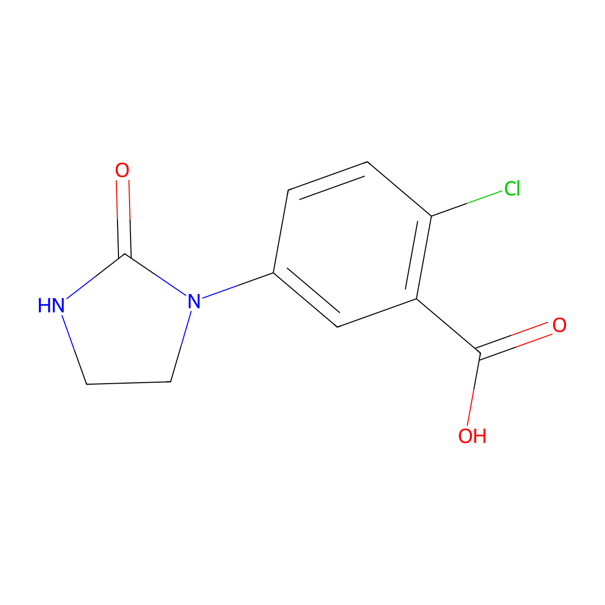 2-Chloro-5-(2-oxoimidazolidin-1-yl)benzoic acid molecular structure, CAS 1183424-11-4