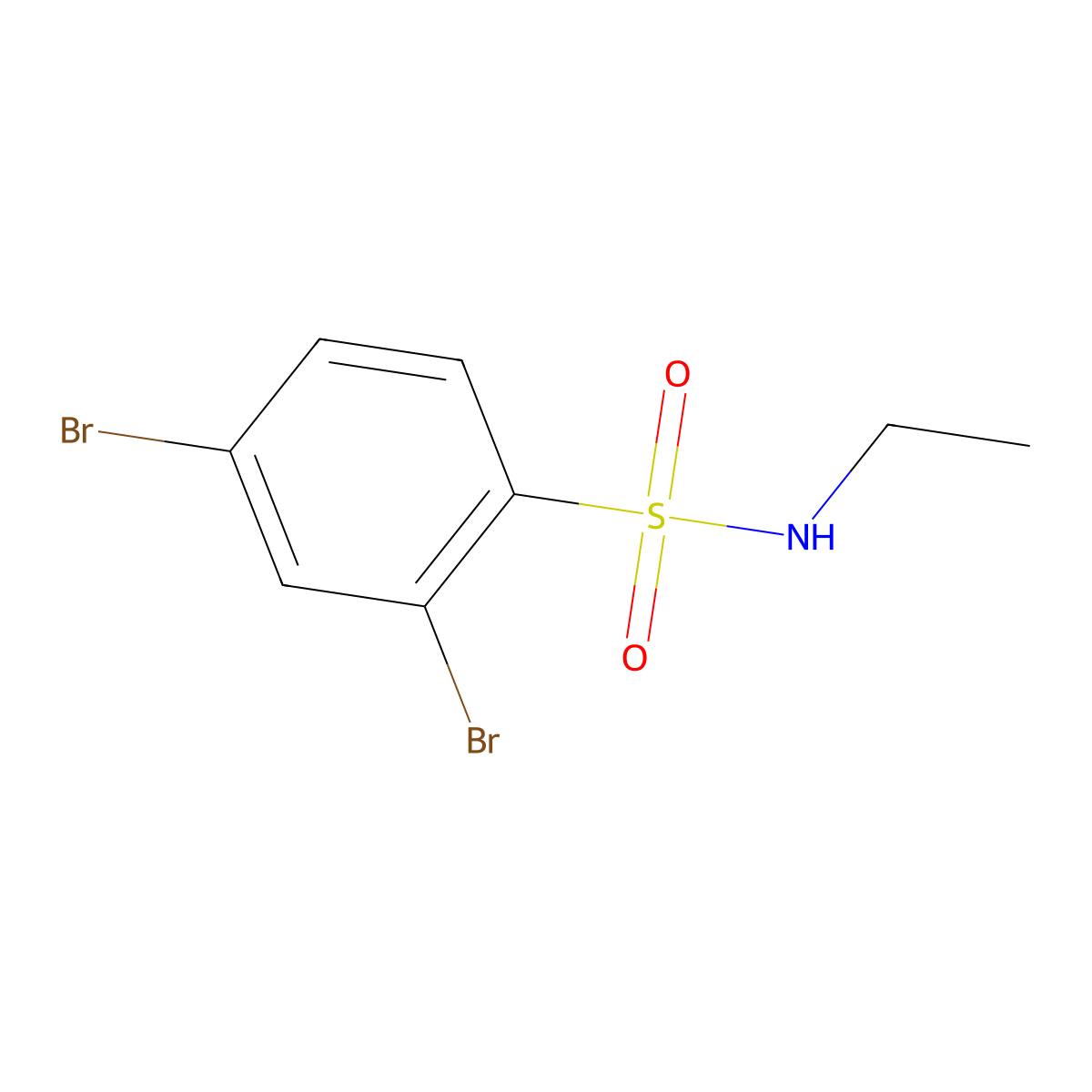 2,4-dibromo-N-ethylbenzene-1-sulfonamide molecular structure, CAS 1183426-08-5