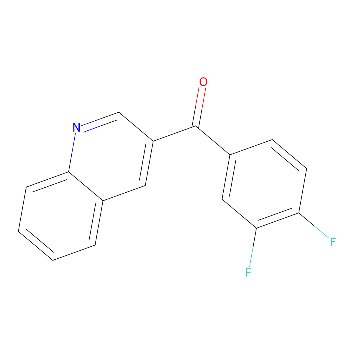 (3,4-Difluorophenyl)(quinolin-3-yl)methanone molecular structure, CAS 1183426-12-1