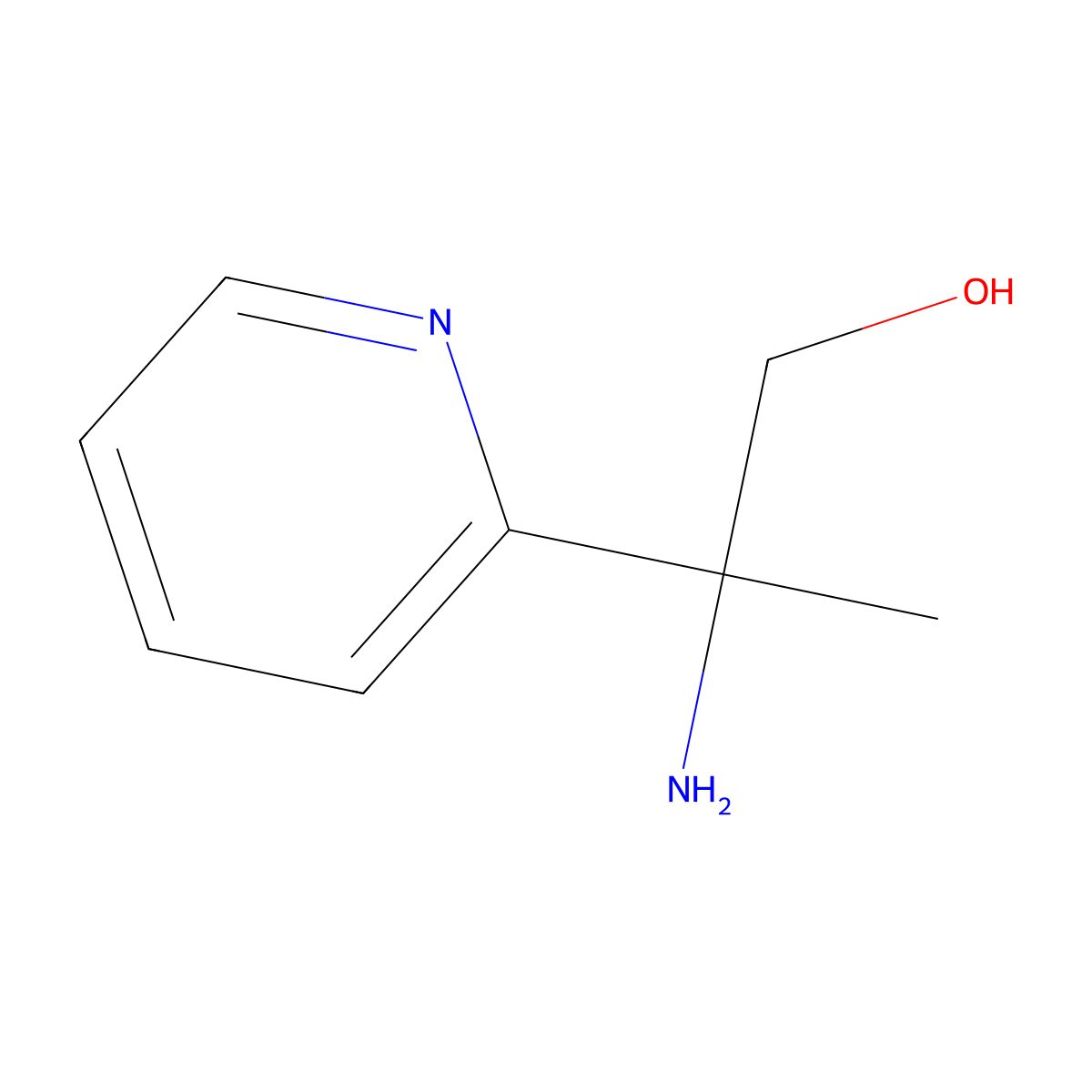 2-Amino-2-(pyridin-2-yl)propan-1-ol molecular structure, CAS 1183428-46-7