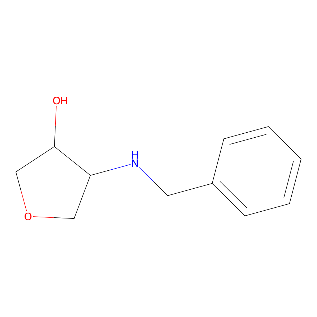 4-(Benzylamino)oxolan-3-ol molecular structure, CAS 1183430-08-1