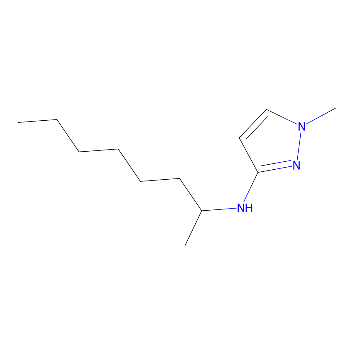 1-Methyl-N-(octan-2-yl)-1H-pyrazol-3-amine molecular structure, CAS 1183433-94-4