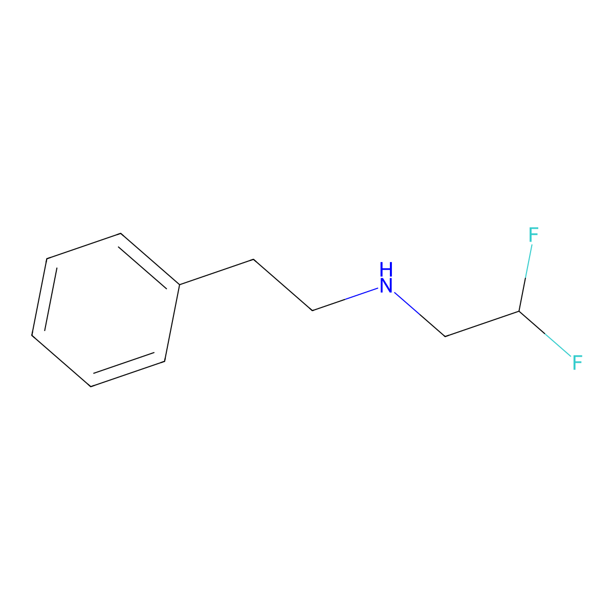 (2,2-Difluoroethyl)(2-phenylethyl)amine molecular structure, CAS 1183435-36-0