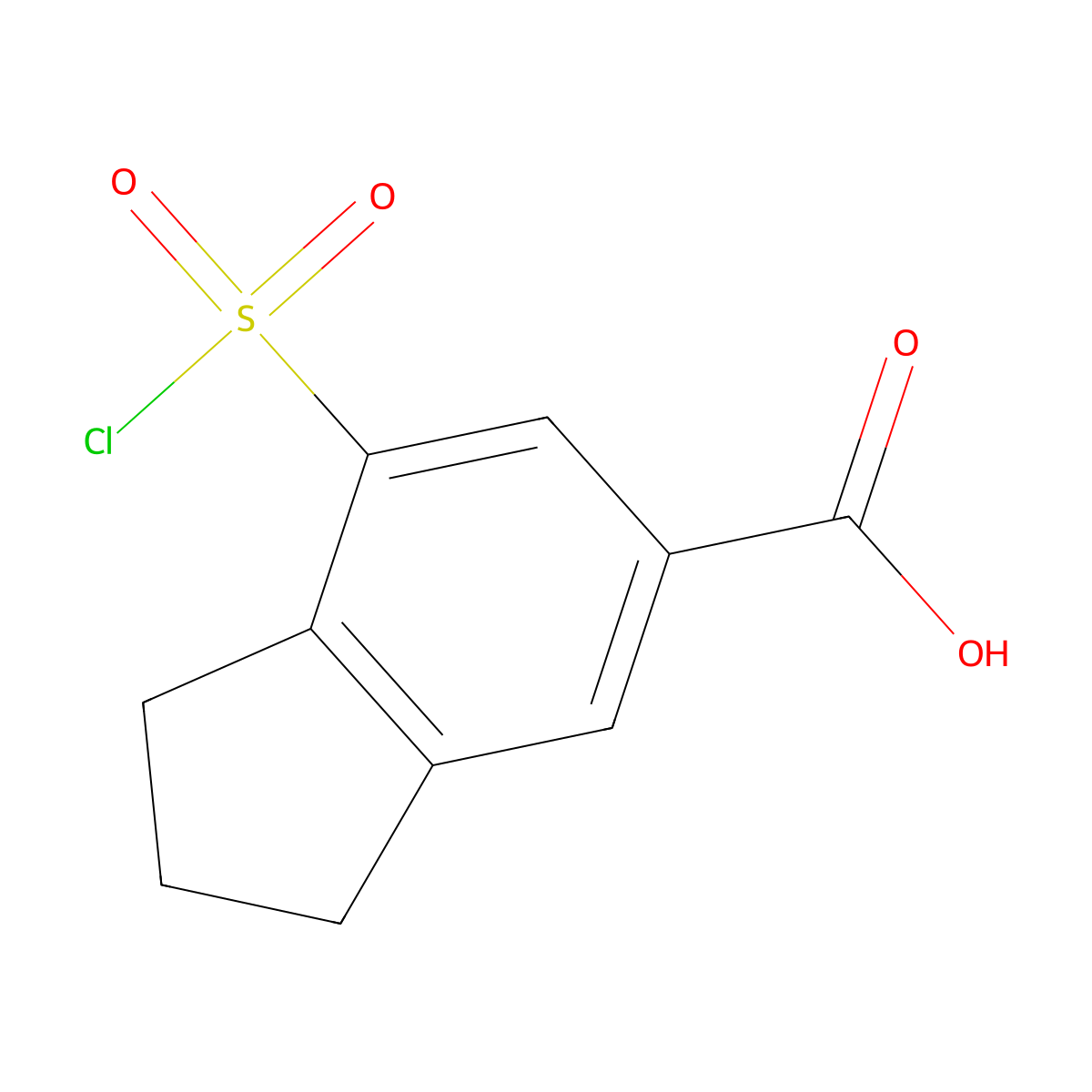 7-(chlorosulfonyl)-2,3-dihydro-1H-indene-5-carboxylic acid molecular structure, CAS 1183437-92-4