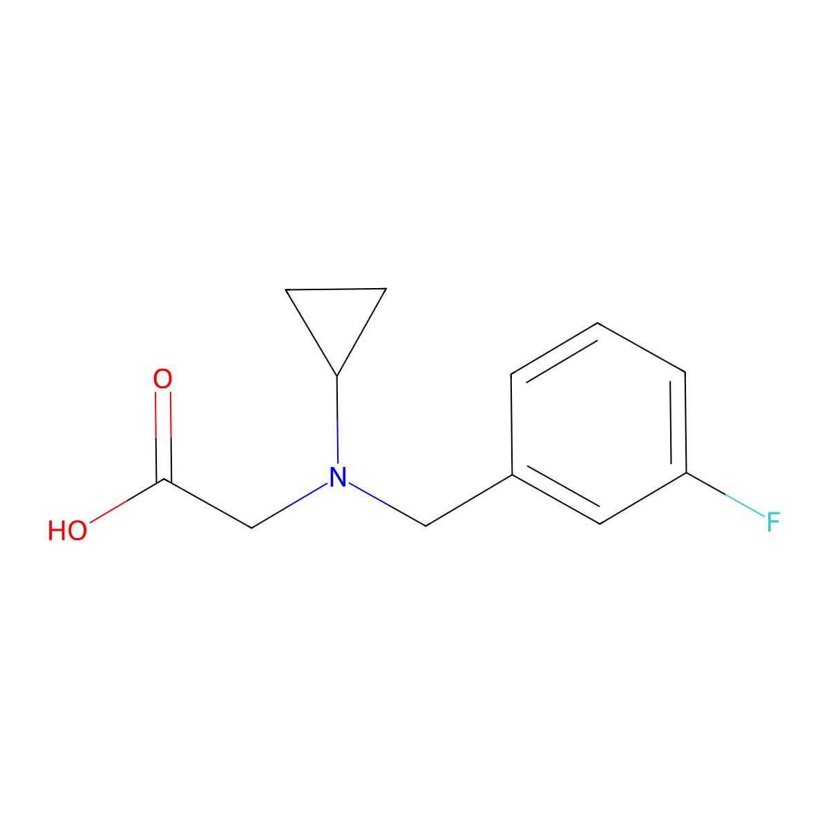 [Cyclopropyl-(3-fluoro-benzyl)-amino]-acetic acid molecular structure, CAS 1183443-45-9