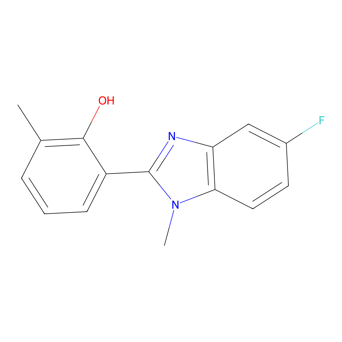 2-(5-fluoro-1-methyl-1H-1,3-benzodiazol-2-yl)-6-methylphenol molecular structure, CAS 1183445-61-5