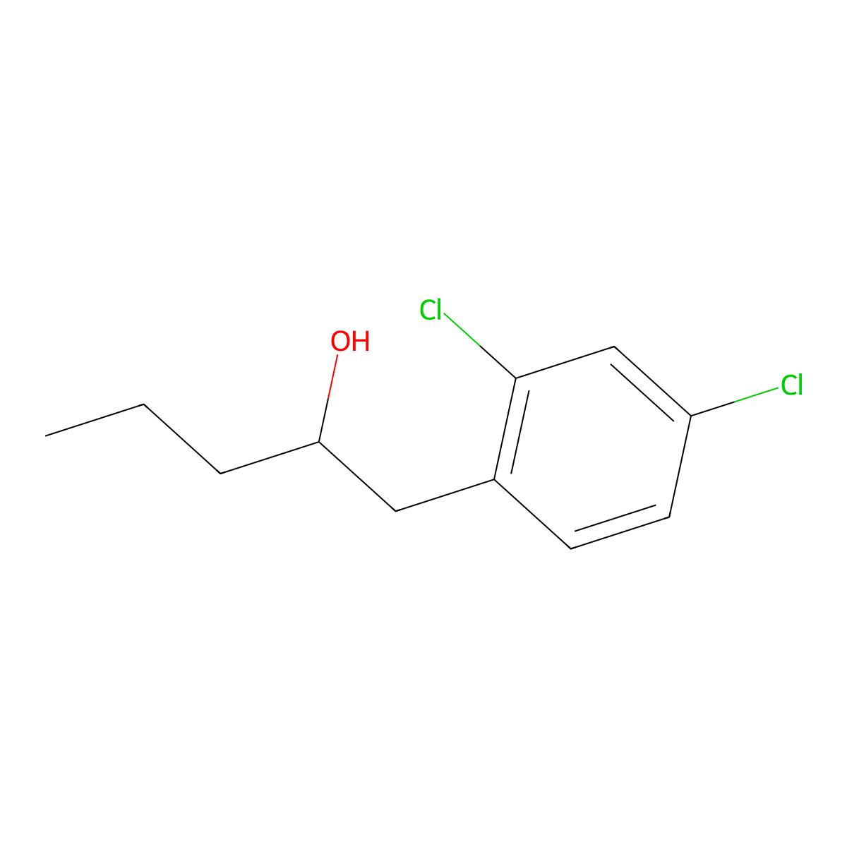 1-(2,4-Dichlorophenyl)-2-pentanol molecular structure, CAS 1183446-86-7