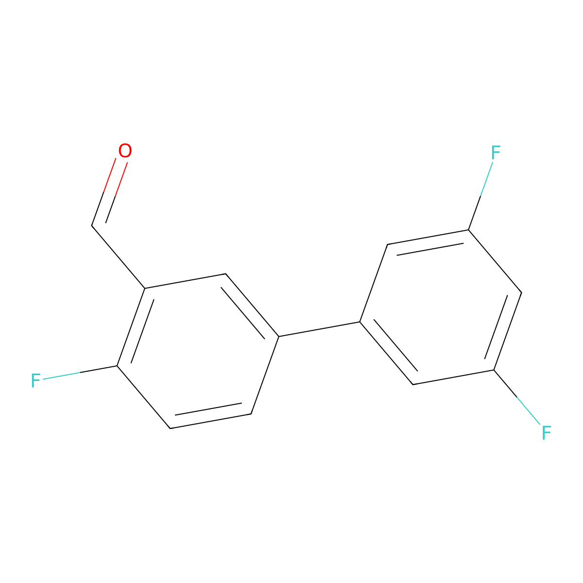3',4,5'-Trifluoro[1,1'-biphenyl]-3-carboxaldehyde molecular structure, CAS 1183449-21-9