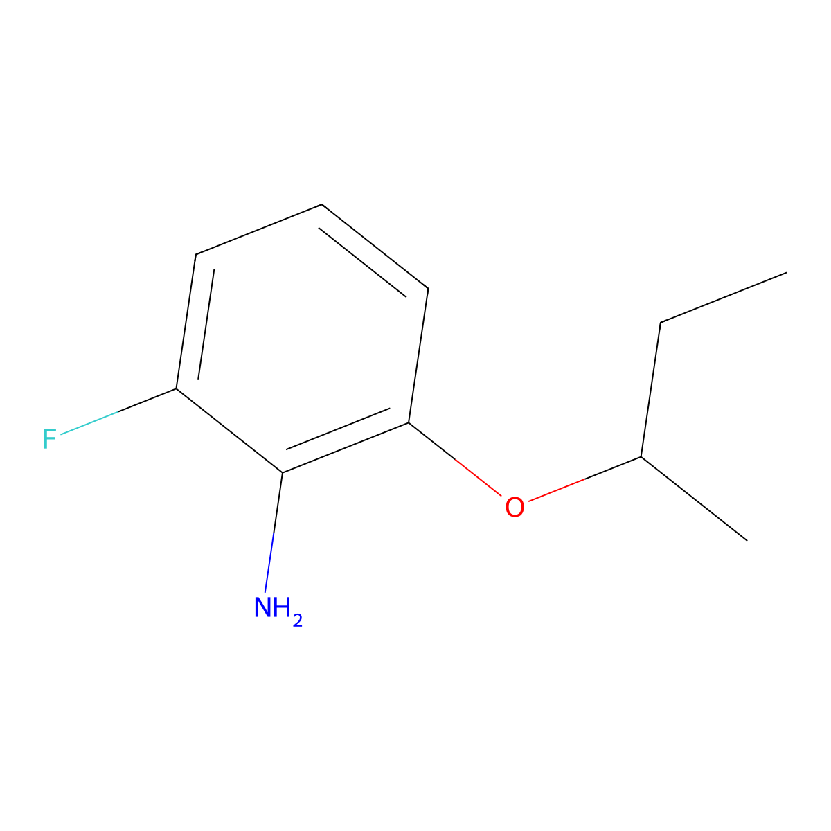 2-(Butan-2-yloxy)-6-fluoroaniline molecular structure, CAS 1183449-88-8