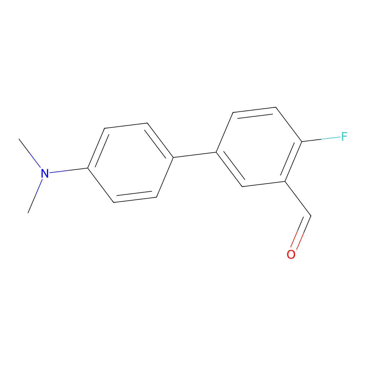 4'-(Dimethylamino)-4-fluoro[1,1'-biphenyl]-3-carboxaldehyde molecular structure, CAS 1183450-70-5