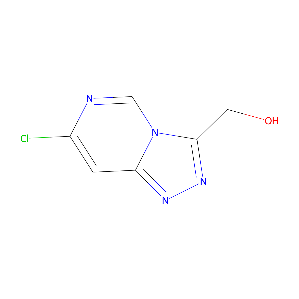 {7-Chloro-[1,2,4]triazolo[4,3-c]pyrimidin-3-yl}methanol molecular structure, CAS 1183462-18-1