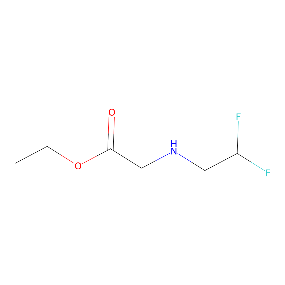 Glycine, N-(2,2-difluoroethyl)-, ethyl ester molecular structure, CAS 1183480-00-3