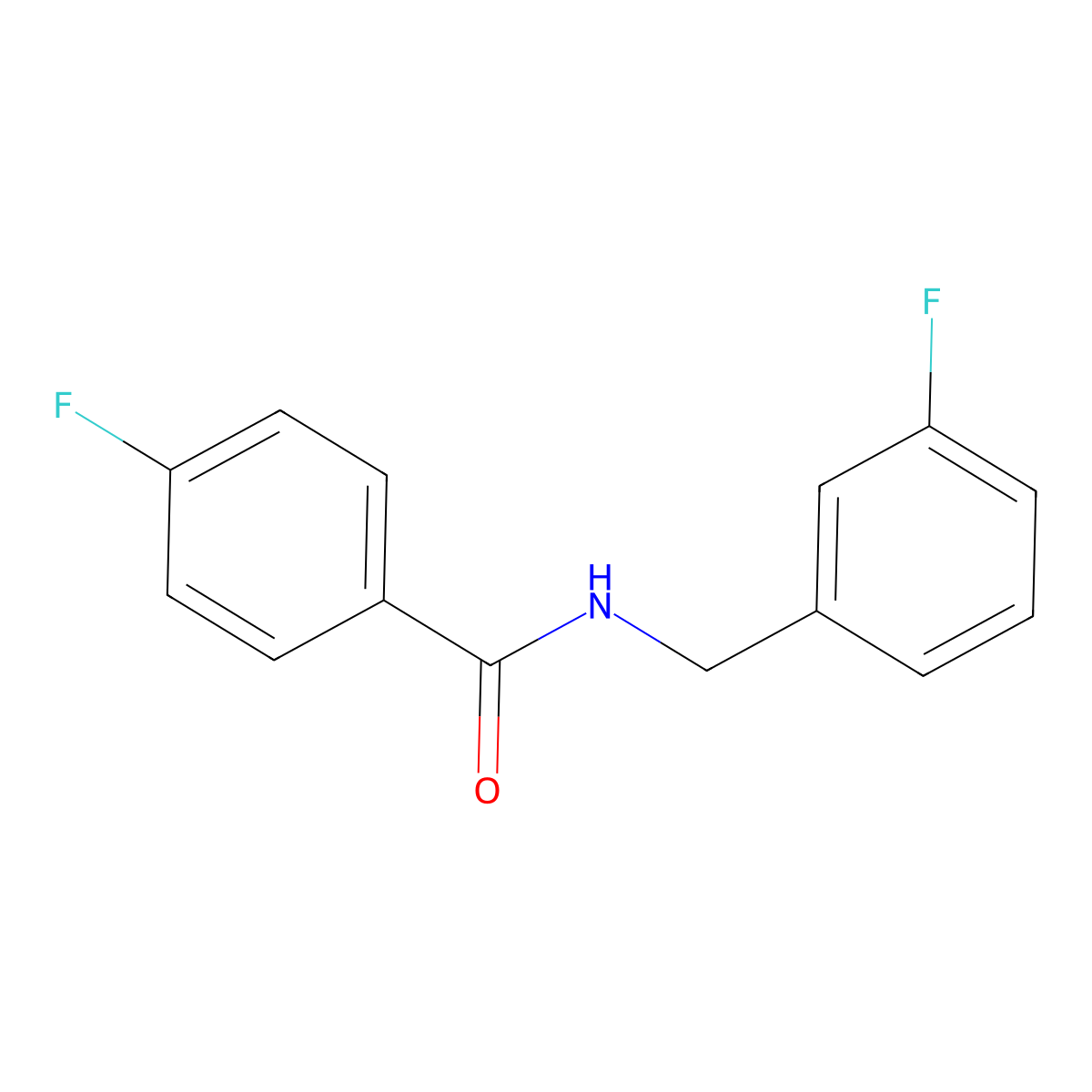 4-Fluoro-N-(3-fluorobenzyl)benzamide molecular structure, CAS 1183480-50-3
