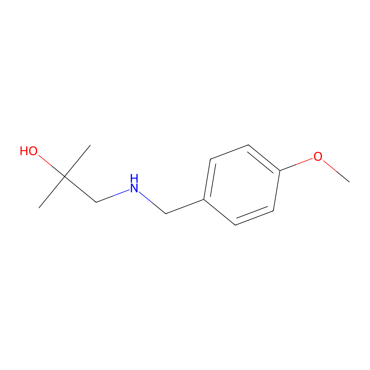 1-(4-Methoxy-benzylamino)-2-methyl-propan-2-OL molecular structure, CAS 1183481-67-5