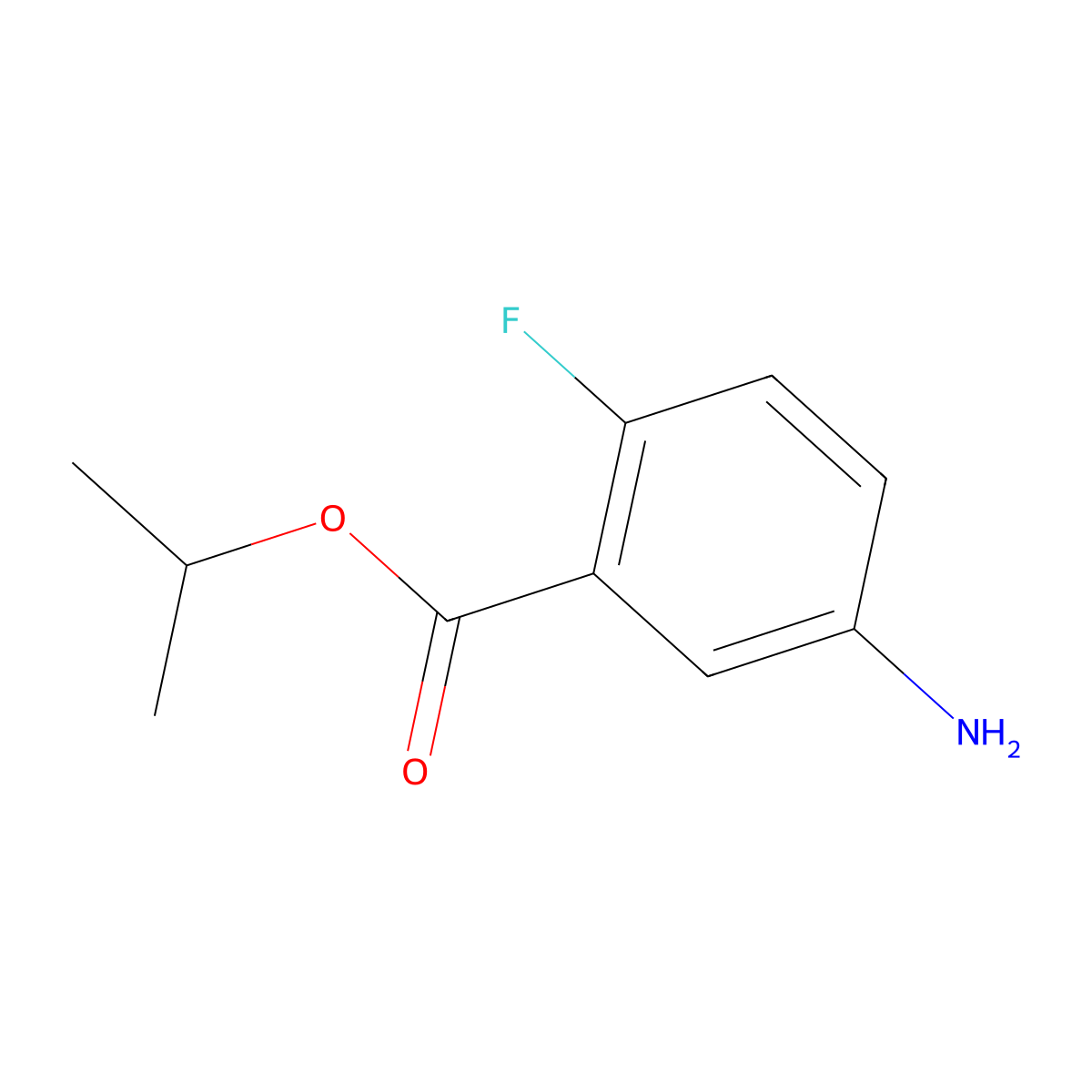 Isopropyl 5-amino-2-fluorobenzoate molecular structure, CAS 1183485-33-7