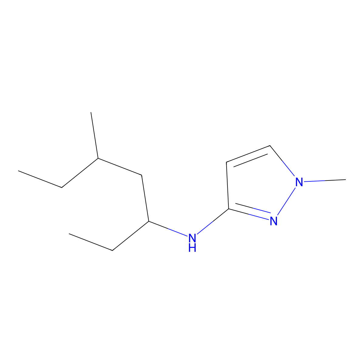 1-Methyl-N-(5-methylheptan-3-yl)-1H-pyrazol-3-amine molecular structure, CAS 1183490-85-8