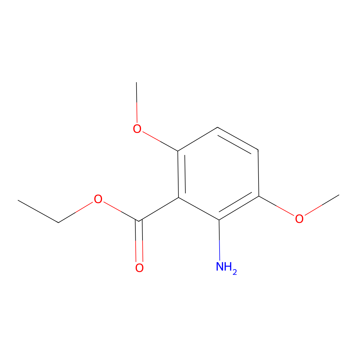 Ethyl 2-amino-3,6-dimethoxybenzoate molecular structure, CAS 1183498-93-2