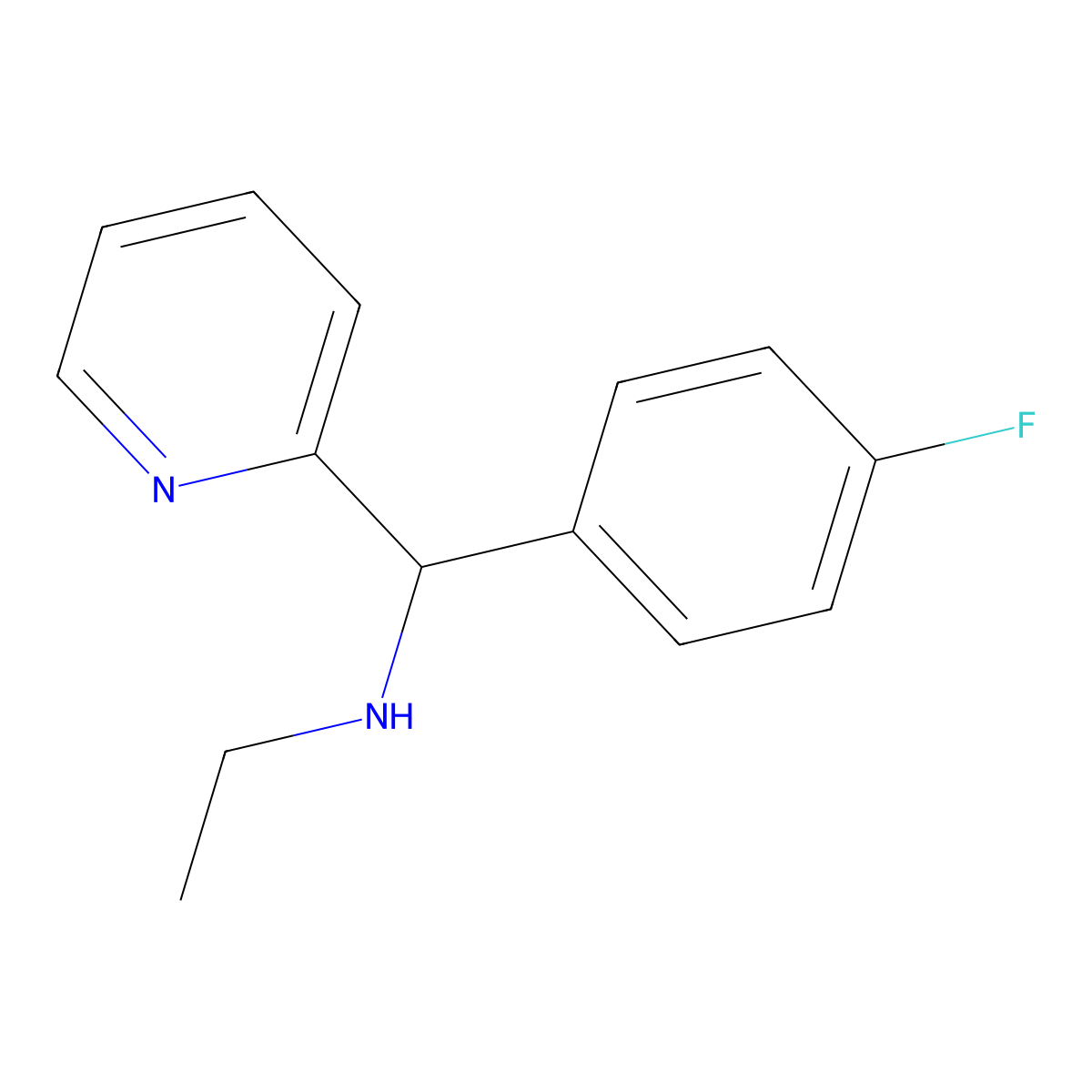 Ethyl[(4-fluorophenyl)(pyridin-2-yl)methyl]amine molecular structure, CAS 1183499-72-0
