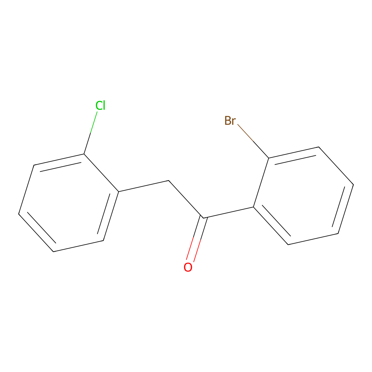 1-(2-Bromophenyl)-2-(2-chlorophenyl)ethanone molecular structure, CAS 1183501-63-4