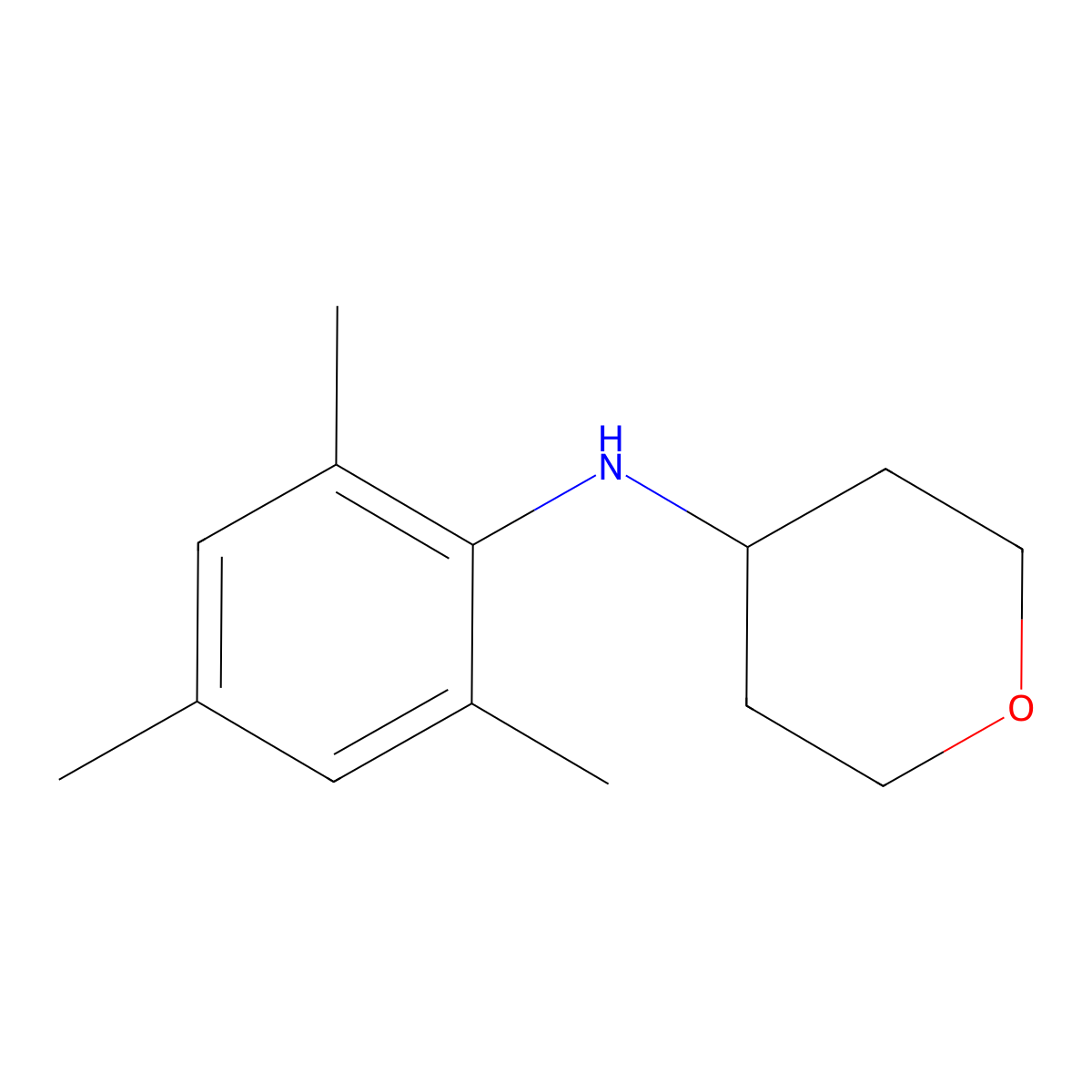 N-Mesityltetrahydro-2H-pyran-4-amine molecular structure, CAS 1183501-93-0