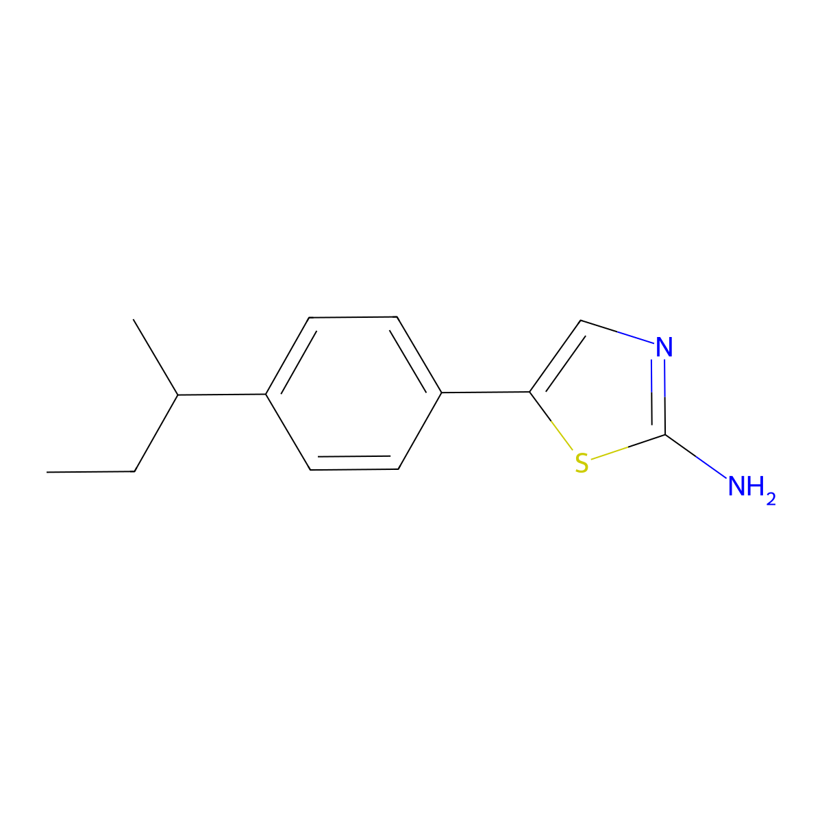 5-(4-(Sec-butyl)phenyl)thiazol-2-amine molecular structure, CAS 1183502-19-3