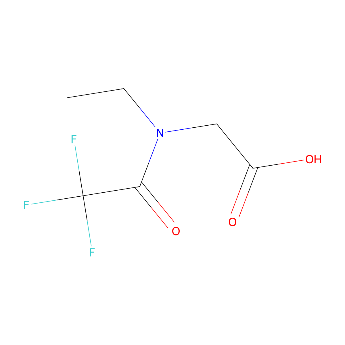 n-Ethyl-n-(2,2,2-trifluoroacetyl)glycine molecular structure, CAS 1183505-77-2