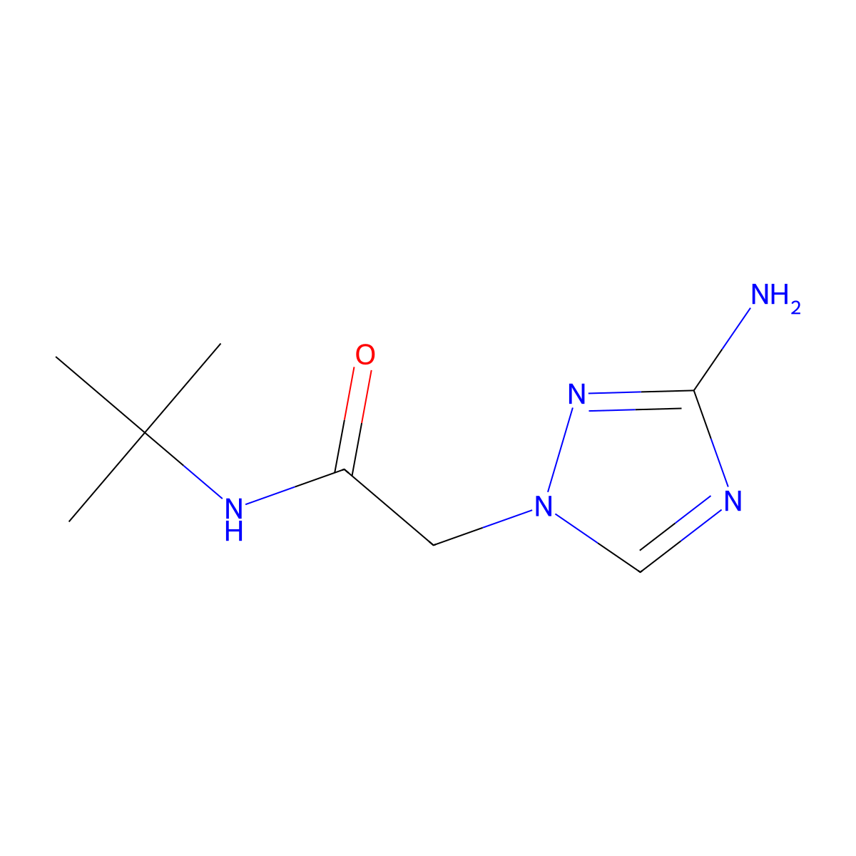 2-(3-Amino-1H-1,2,4-triazol-1-YL)-N-tert-butylacetamide molecular structure, CAS 1183509-42-3