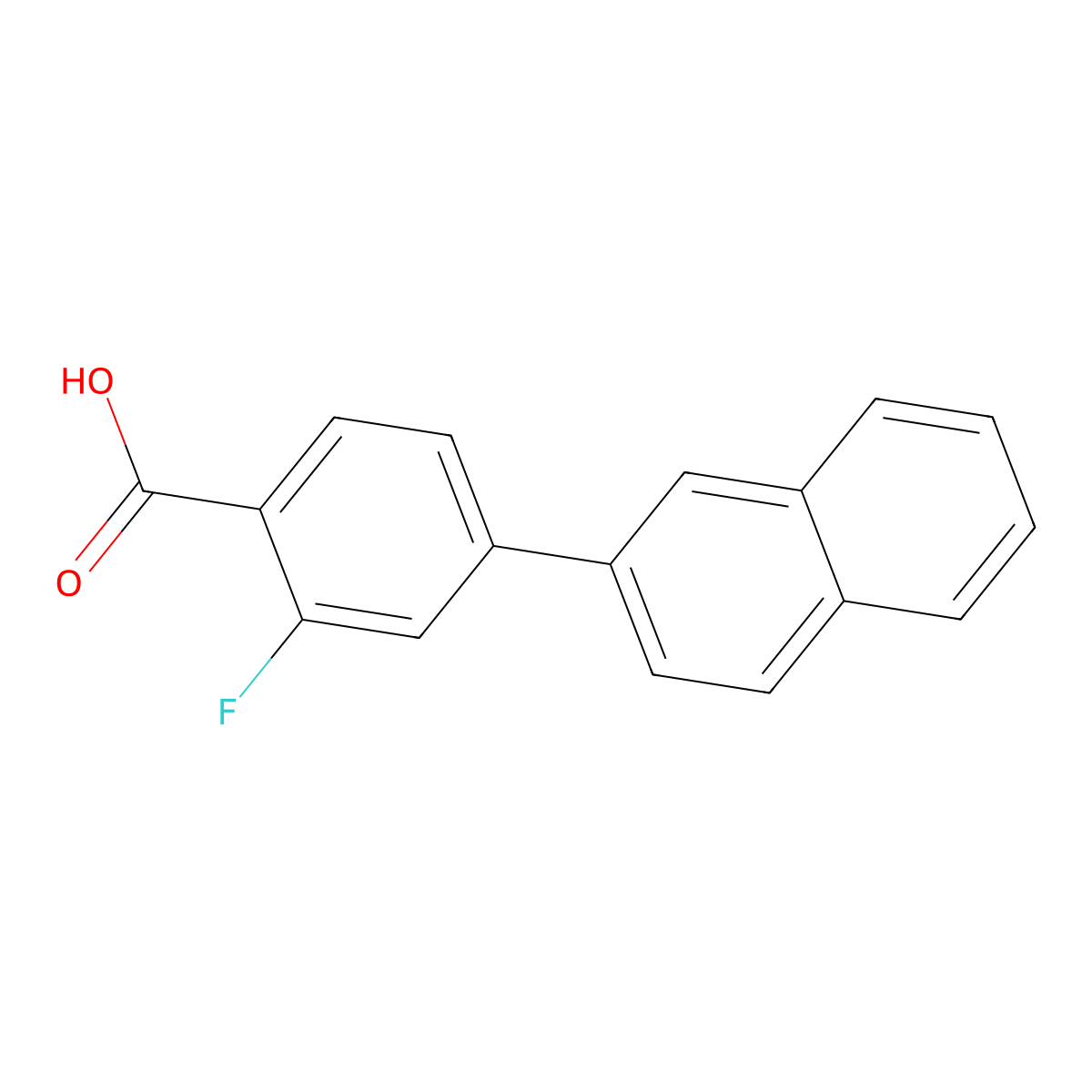 2-Fluoro-4-(naphthalen-2-YL)benzoic acid molecular structure, CAS 1183510-28-2