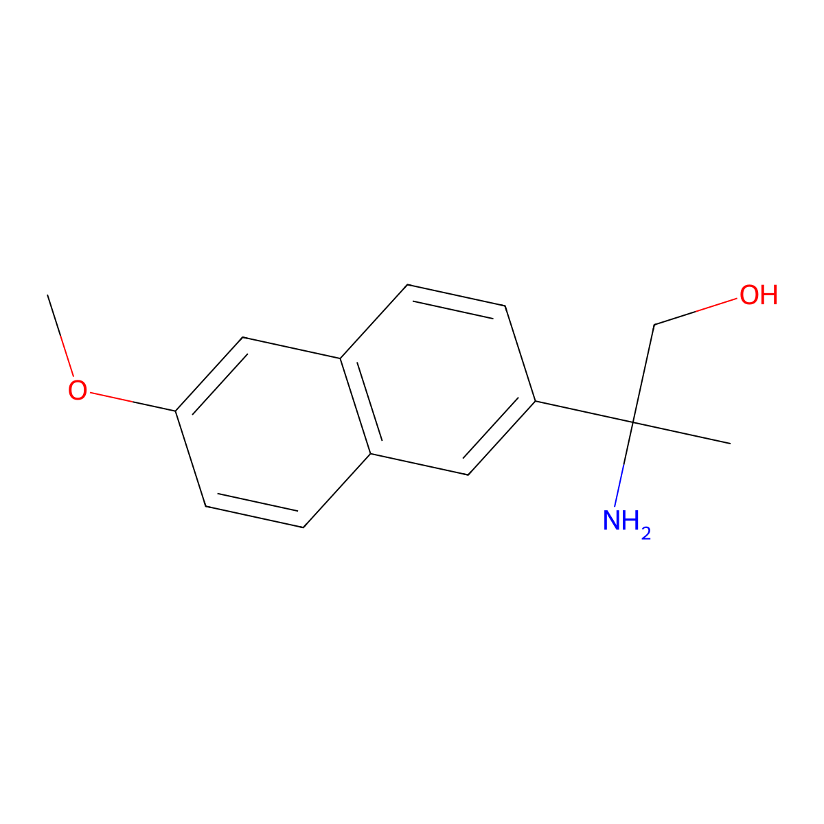 2-Amino-2-(6-methoxynaphthalen-2-yl)propan-1-ol molecular structure, CAS 1183519-96-1
