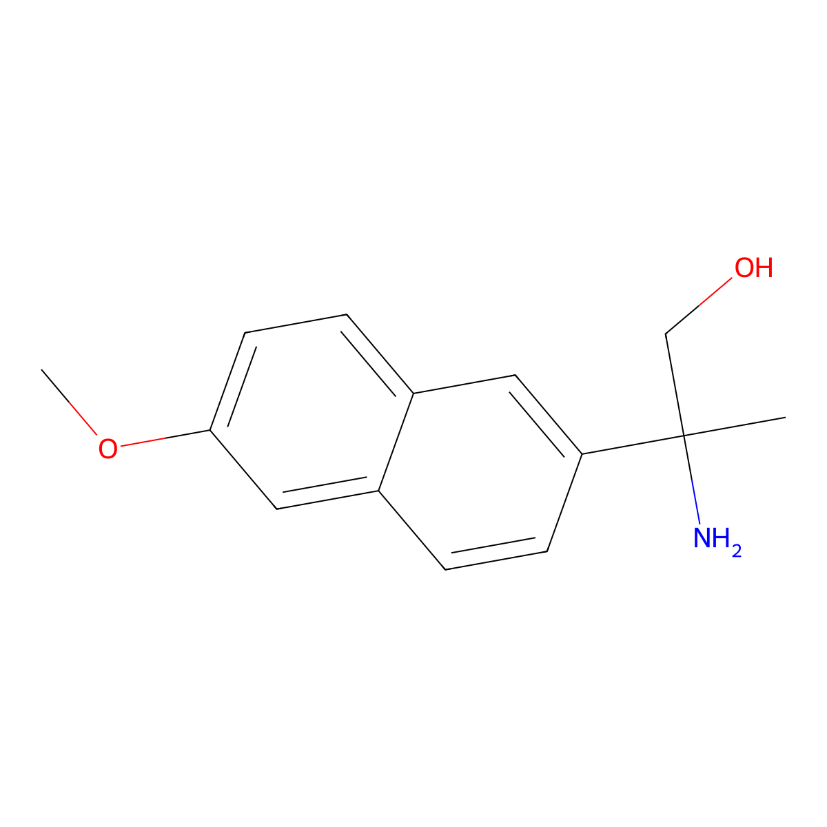 2-Amino-2-(6-methoxynaphthalen-2-yl)propan-1-ol molecular structure, CAS 1183519-96-1