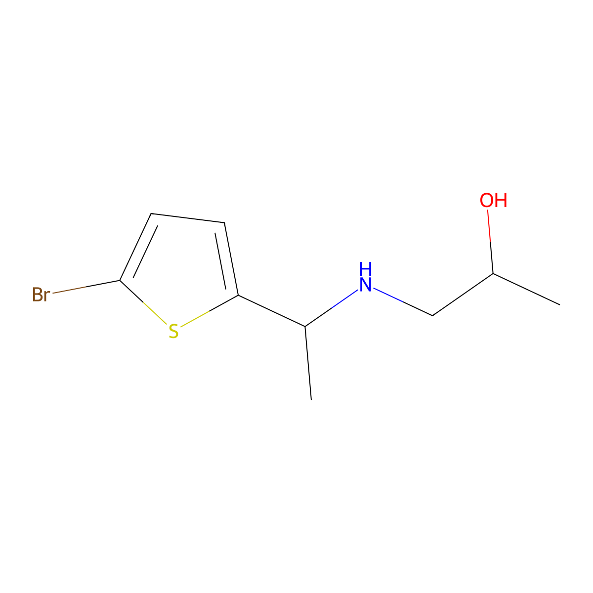 1-{[1-(5-Bromothiophen-2-yl)ethyl]amino}propan-2-ol molecular structure, CAS 1183522-20-4