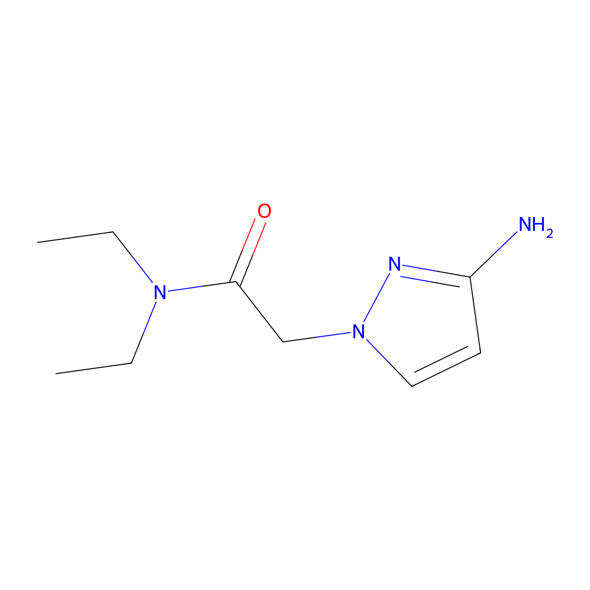 2-(3-Amino-1h-pyrazol-1-yl)-N,N-diethylacetamide molecular structure, CAS 1183522-64-6