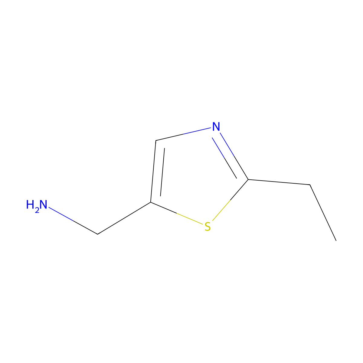 (2-Ethyl-1,3-thiazol-5-yl)methanamine molecular structure, CAS 1183523-89-8