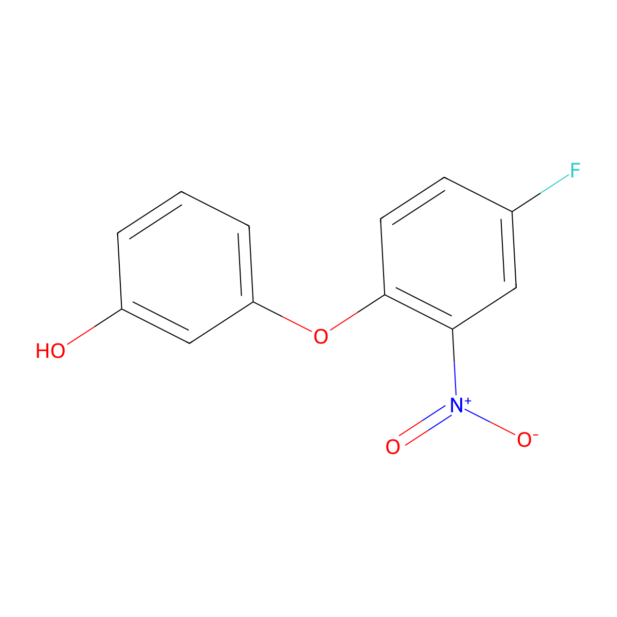 3-(4-Fluoro-2-nitrophenoxy)phenol molecular structure, CAS 1183525-04-3